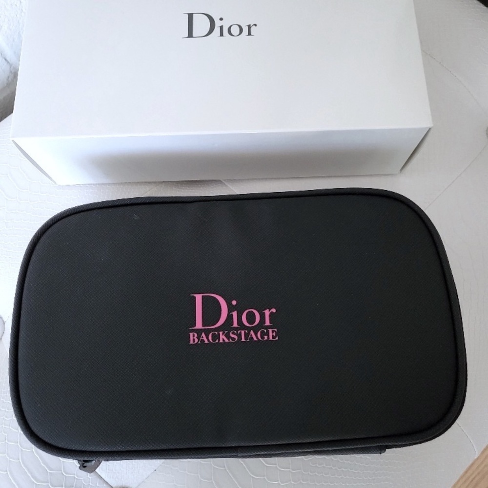 Dior Backstage Black Make-up  Zipper Pouch - Picture 10 of 14